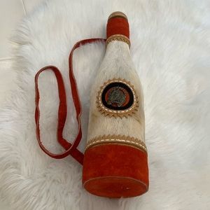 Handcrafted Deer Hide Decanter Men Cave Barware Hunter’s Lodge Decor OOA…